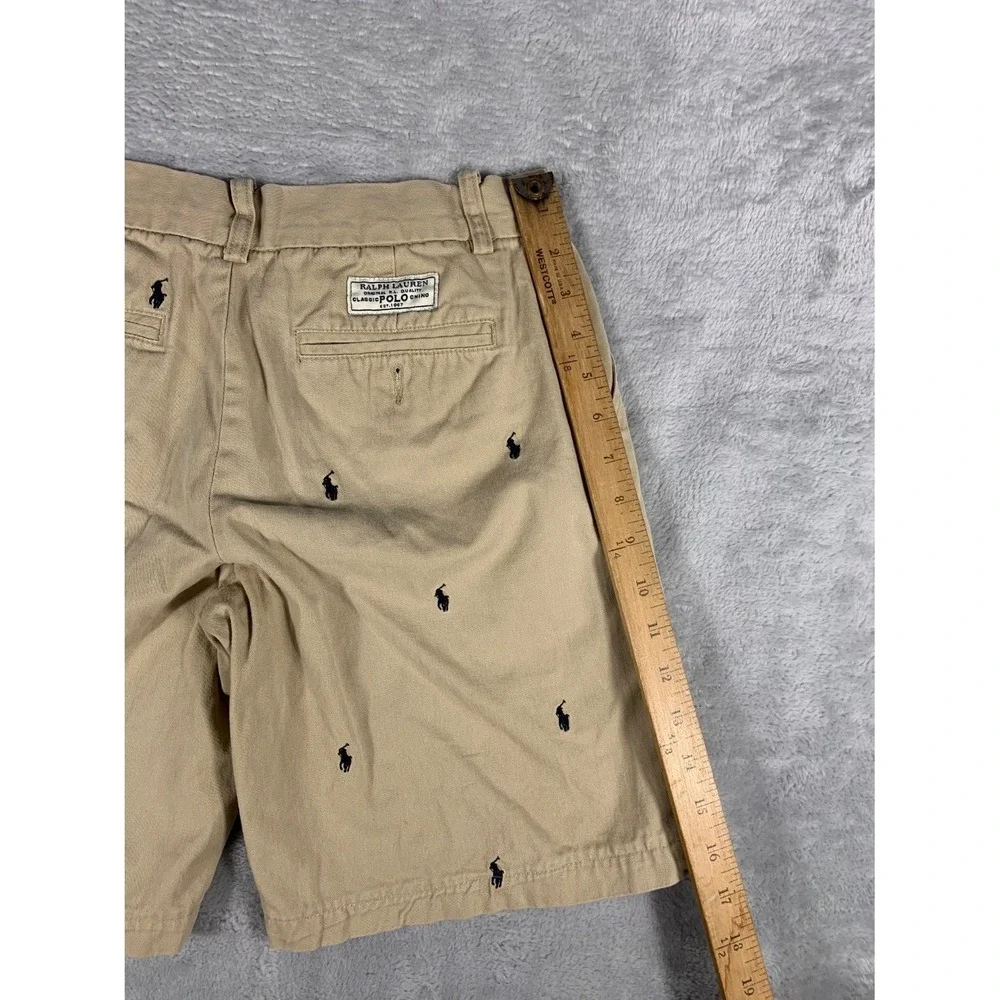 Polo Ralph Lauren Boys Chino Shorts 16 Tan Classic Pony Logo RN